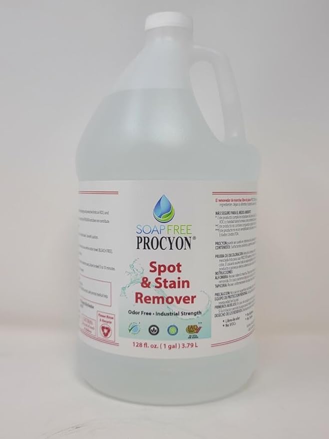 Procyon Spot &amp Stain Remover - Pet Earth Family-Safe Cleaning Solution for Carpet &amp Upholstery (128 Ounces)