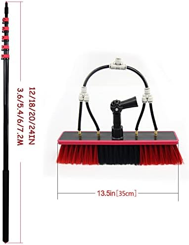 Photovoltaic Cleaning BrushGlass Cleaning BrushWindow Cleaning Pole Water Fed Telescopic Brush Extendable Cleaner Conservatory RoofCleaning Photovoltaic and Solar Panels Water Fed Pole Ki