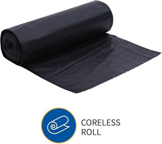 Genuine Joe 01534 Heavy-Duty Trash Bags 1.5 Mil 40-45 Gallon 50/CT Black (Pack of 3)