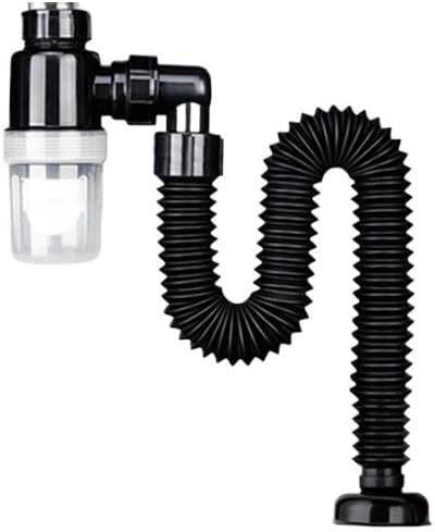 Drain Clog Remover Manguera De Drenaje para Fregadero De Cocina Tubería Flexible Estirable Desodorante Accesorios De Tubería De Alcantarillado 1 Piezas Drain Cleaner (Color : Black)