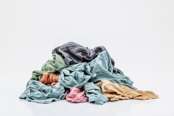 Recycled White &amp Multicolored T-Shirt Cloth Rags–All-Purpose Cleaning Rags for Paint SpillsStainingPolishingDusting–SoftReusable Wiping Cloths (Multi-Color 25 lb)