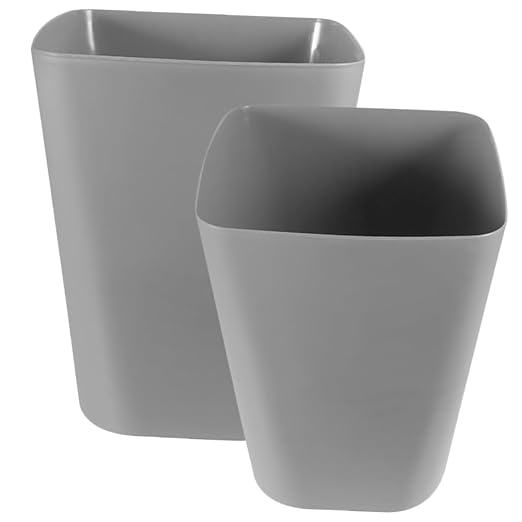 2pcs Square Wastebasket Outdoor Garbage Can Bin for Office Rv Bathroom Large Capacity Trash Can
