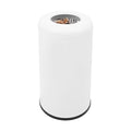 60 L / 15 Gal Trash Can with Lid Round Indoor Waste Bin Commercial Trash Can with Removable Barrel Stainless Steel Hotel Garbage Bin for Home Office Restaurant (White)