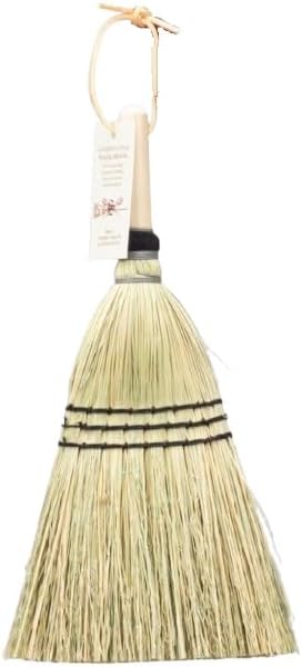 Deluxe Whisk Broom - Authentic Amish Corn Straw Hand Brush &amp Handle