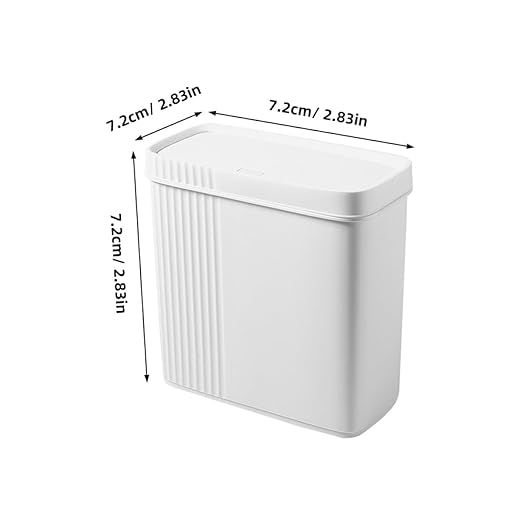 Trash Can with Lid Large Capacity Plastic Household Garbage Container for Bedroom Bathroom Office Wastebasket