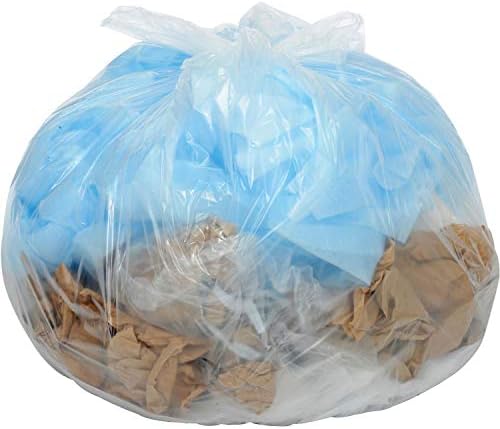 Global Industrial 55-60 Gallon Super Duty Clear Trash Bags 2.5 Mil 75 Bags/Case