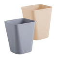 2pcs Large Capacity Trash Can Plastic Wastebasket for Office Home Hotel for Kitchen Bathroom Living Room Grey