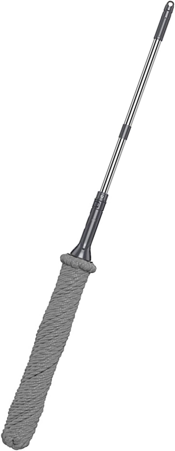 Pilipane Twist Mop Self Wringing Stainless Steel Fiber Rope Easy Squeeze Floor Mop for Household Cleaning Tool Long Handle Durable Lightweight