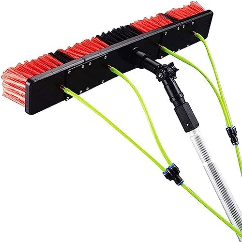 Glass Cleaning Brush Home Water Fed Telescopic Pole Kit Solar Panel Brush Rotating for Photovoltaic PanelPhotovoltaic Solar Panel Cleaning Rod/with Brush Telestool Extended Water Spray Wash
