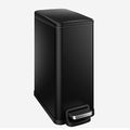 Slim Bathroom Trash Can with Lid Soft Close 2.6 Gallon Stainless Steel Garbage Can with Removable Inner Bucket Durable Step Pedal Small Trash Bins for Toilet Bedroom Kitchen Office
