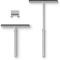 Shower Squeegee with Long Handle and Adhesive Hook. for Glass Doors Tile Walls Mirrors and Windows. Telescoping Squeegee for Cleaning. Bathroom Stainless Steel Squeegee 10inch Wide Chrome – 1pk