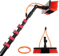 Glass Cleaning Brush Home Water Fed Telescopic Pole Kit Solar Panel Brush Rotating for Photovoltaic Panel3.6-10.8M Water Fed Telescopic Cleaner Brush Window Cleaning Equipment Water Fed S