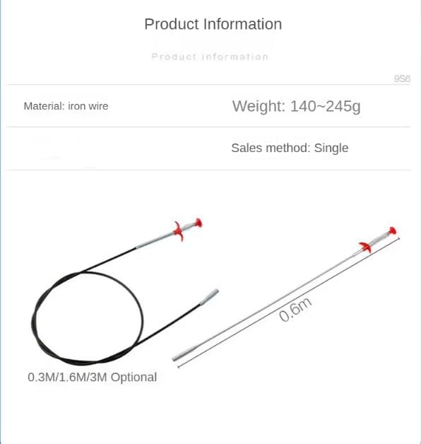 Kitchen Sink Cleaning Pipe Plunger and Sinks Sewer Toilet Unclogging With Grab Handle Factory Supply Four-jaw Pickup Unblocker (Dredge device 160cm)