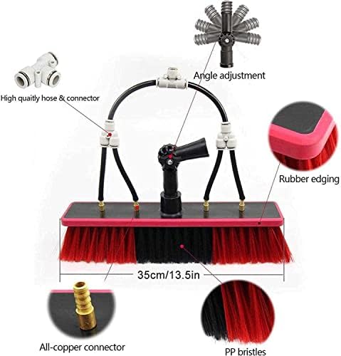 Glass Cleaning Brush Home Water Fed Telescopic Pole Kit Solar Panel Brush Rotating for Photovoltaic PanelWindow Cleaning Pole Window Cleaning Brush Water Fed Telescopic Brush extendable Cle