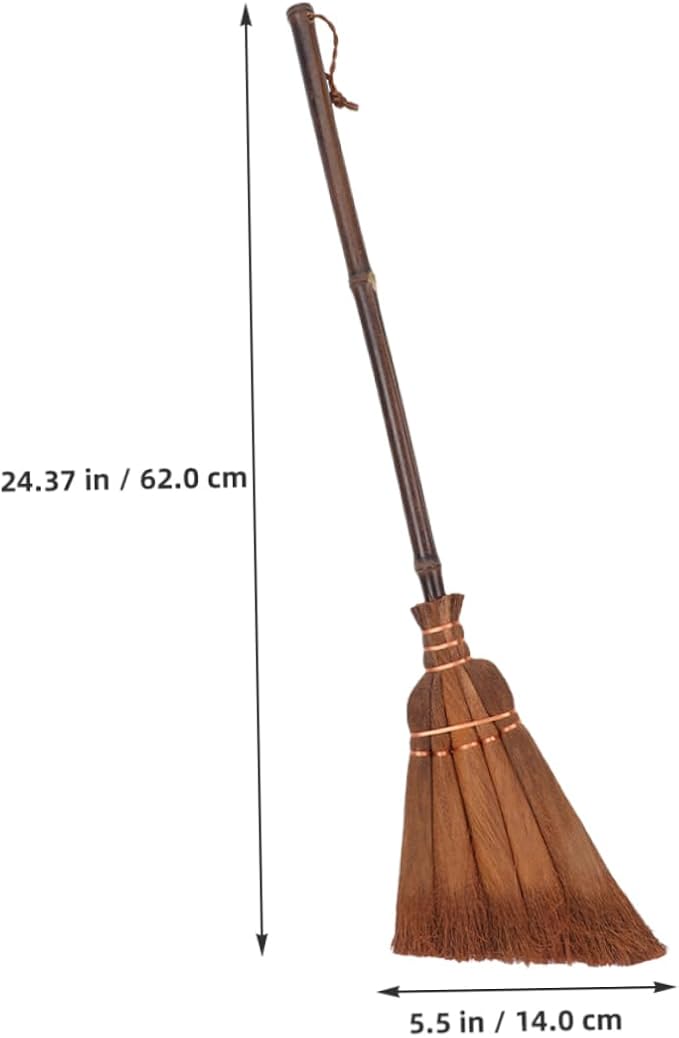 UPKOCH 2pcs Boys and Girls Broom Set Boys and Girls Broom Dustpan Natural Straw for Toddlers Indoor Outdoor Cleaning Tool