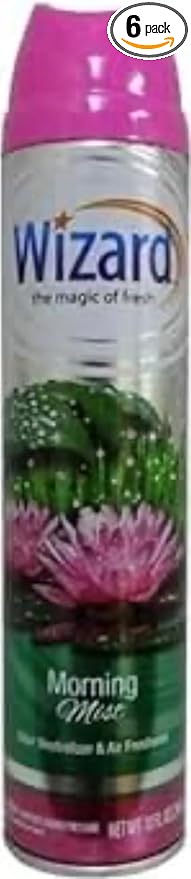 Wizard The Magic of Fresh | Odor Neutralizer &amp Air Freshener - 10 Oz. Morning mist (Pack of 6) (Packaging May Vary)