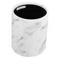 Alipis Trash Bin Marble Pattern Plastic Wastebasket Capacity for Bedroom Kitchen Living Decorative Design with Opening for Easy Use Stylish and Practical