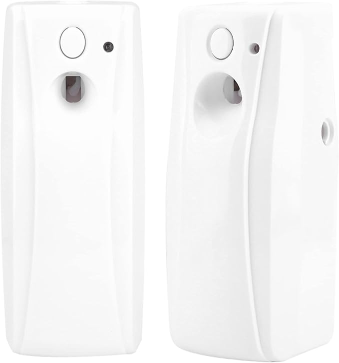 Indoor Wall Mounted Automatic Air Freshener Fragrance Aerosol Spray Dispenser Automatic Fragrance Dispenser with Light Sensor Adjustable Interval Timer for Home Bathroom Hotel Re