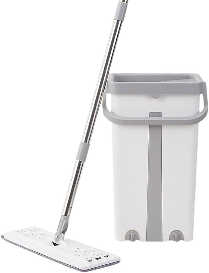 Flat mop Bucket Set no Need to wash by Hand Flat  Scraper and Music  Dry and Wet Dual-Purpose