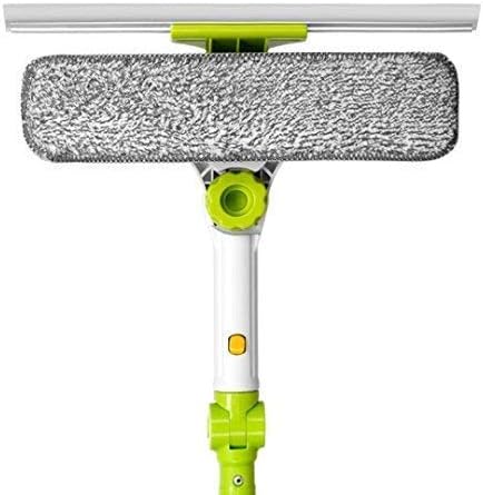 Aluminum Telescopic Window Cleaner Smart Angle Adjust Window Cleaning Tool with Squeegee for External Double Faced Window Glass