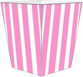Marye-Kelley WB8420 - Pink Stripe with Green Monogram Wastepaper Basket