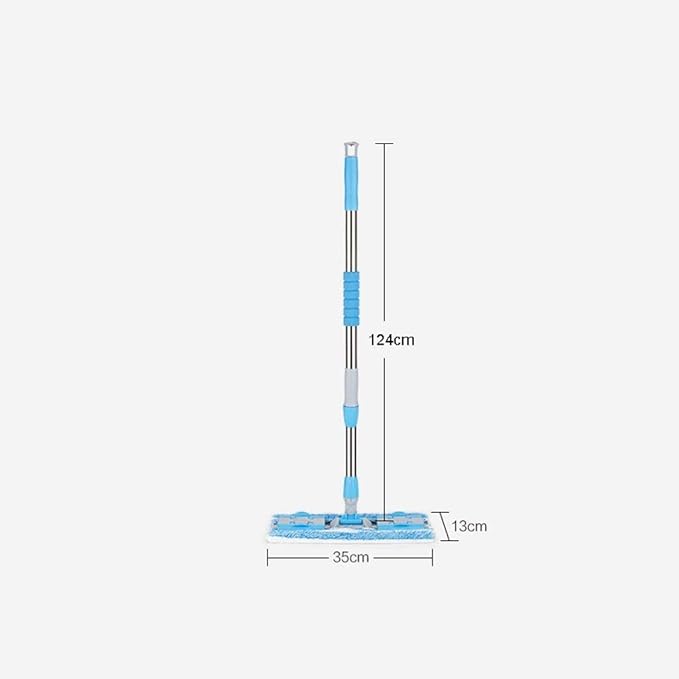 Flat MopProfessional Microfiber Mop Hardwood Floor Mop Stainless Steel Handle Flat Washable for Home Office Floor Cleaning