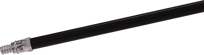 SPARTA Flo-Pac Mop Handle Threaded Broom Handle with Coated Metal Handle for Cleaning Restaurants Kitchen Hospitals 60 Inches Black (Pack of 12)