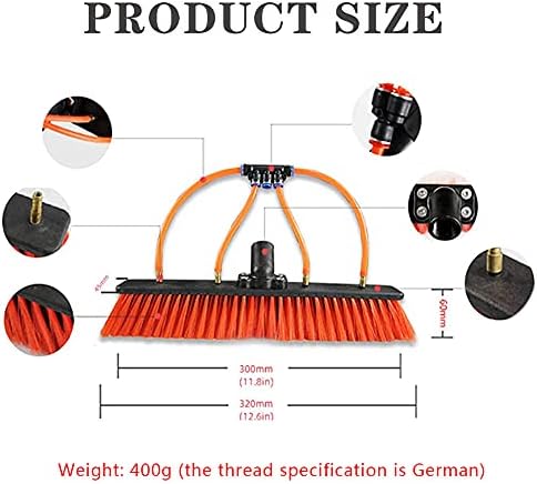 Glass Cleaning Brush Home Water Fed Telescopic Pole Kit Solar Panel Brush Rotating for Photovoltaic PanelSolar Panel Cleaner Water Fed Pole Kit 30Ft Telescopic Window Cleaning Pole with Bru