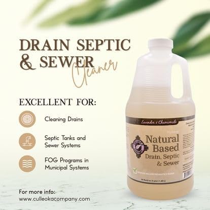 Drain Septic &amp Sewer Natural Based Cleaner 1 Jug 64 oz.
