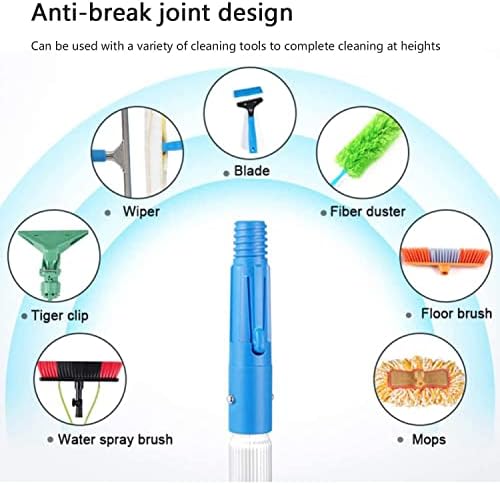 Glass Cleaning Brush Home Water Fed Telescopic Pole Kit Solar Panel Brush Rotating for Photovoltaic Panel10.5m Telescopic Window Cleaning Pole with Water Wash Brush Kit Outdoor Window and S