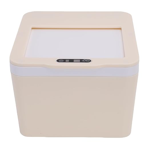 Zerodis Sensor Desktop Trash Can Wastebaskets Mini Countertop Garbage Can with Lid Small Storage Bin for Home Kitchen Dressing Office Kids Bedroom Sensor Desktop Trash 4l Capacity