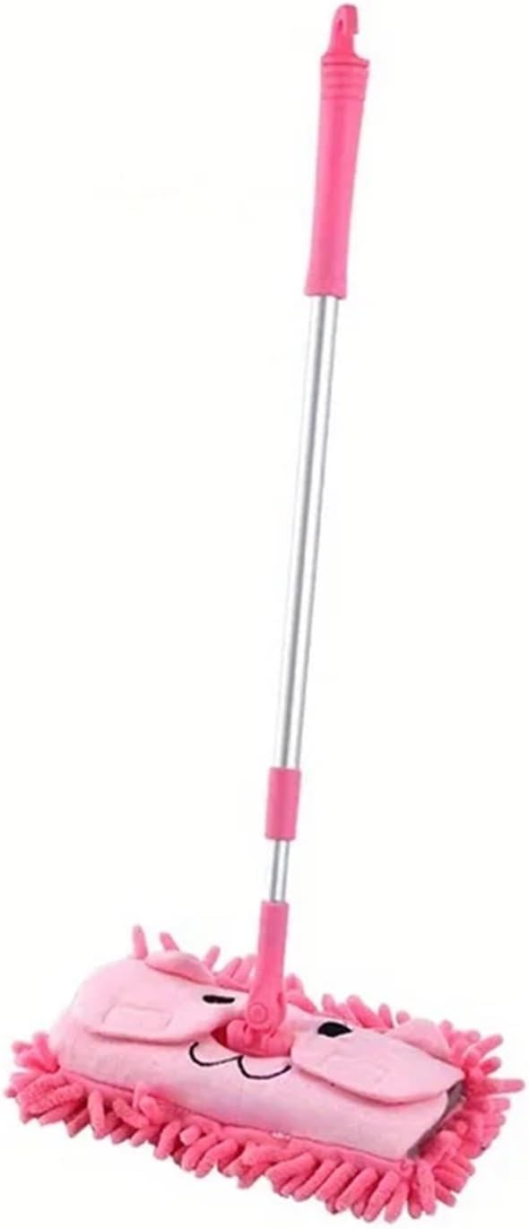 Portable Stretchable Floor Cleaning Tools Mop Dustpan Mini Sweeping House(Pink)