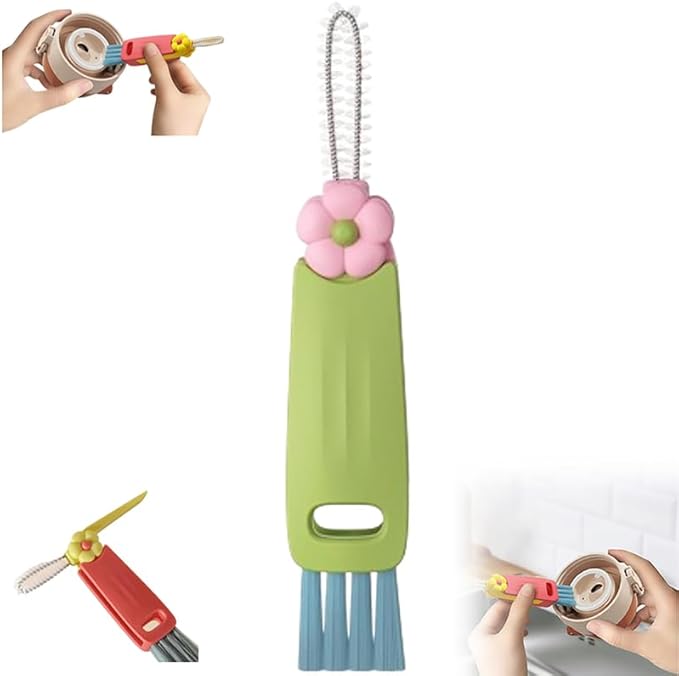 3-in-1 Silicone Lid Cleaning Brushes - Multifunctional Insulation Bottle &amp Tiny Cup Cleaner - Essential Kitchen Tool for Effective Home Cleaning