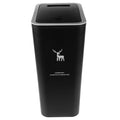 Uonlytech Press-top Trash Can with Lid 15l Plastic Wastebasket for Office Bedroom Kitchen Countertop Use Black Animal Print Press Ring Design