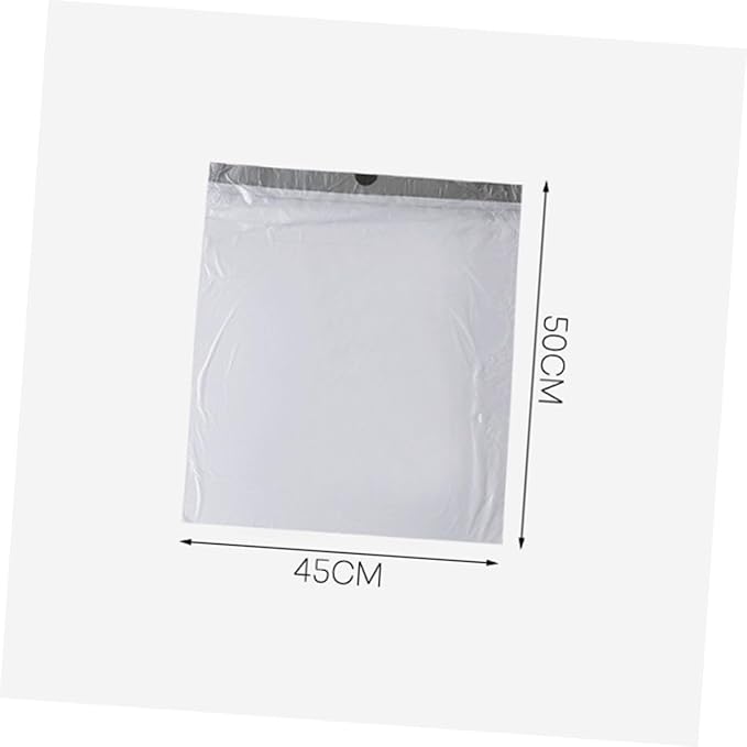 90pcs Disposable Drawstring Trash Bags with Handles Portable Grey and White Garbage Bags for Kitchen and Household Waste Practical for Home Use Random Color