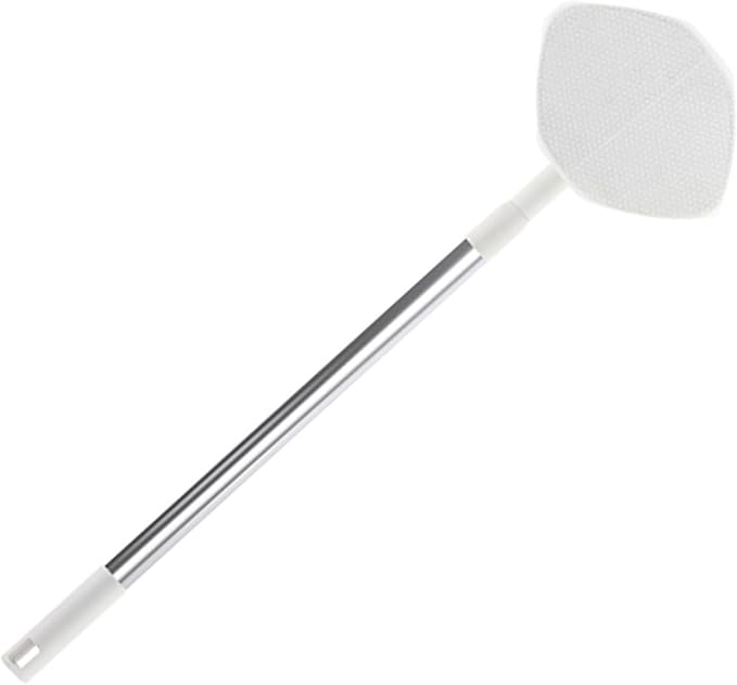 Veemoon Retractable Dust Mop with Triangular Microfiber Cloth White Electrostatic Floor Cleaning Mop for Home Use Hand-Free Washing Suitable for Hardwood and Tile Floors