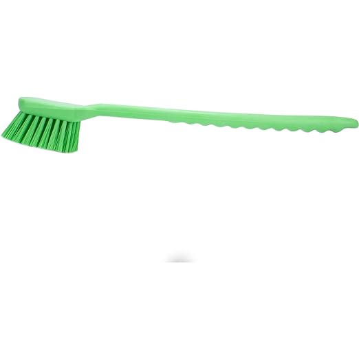 SPARTA 40501EC75 Plastic Large Scrub Brush Kitchen Brush Utility Brush With Long Handle For Cleaning 20 Inches Lime (Pack of 6)