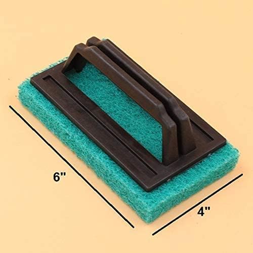 Tile Floor Cleaning Brush with Sponge Scrub Pad &amp Handle Pack of 6 Pieces Multicolor