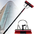 Glass Cleaning Brush Home Water Fed Telescopic Pole Kit Solar Panel Brush Rotating for Photovoltaic PanelTelescopic Water Fed Pole Window Cleaner Kit - Extendable Brush and Roof Cleaning to