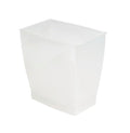 2.5 Gallon Small Plastic Bathroom Trash Can – Slim Rectangular Waste Bin for Bedroom Office Dorm Room &amp Bathroom – Clear Frosted Lightweight Garbage Can
