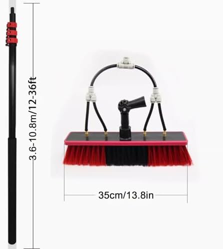 Water Supply Rod Kit Glass Cleaning Tool Retractable Water Supply Rod for Cleaning Solar Panels and Window Glass Superior Cleaning7.2M/24
