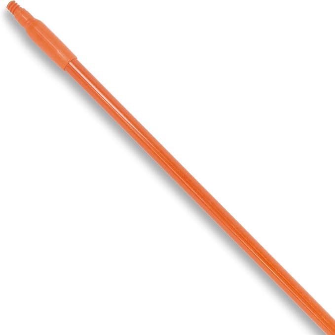 SPARTA Fiberglass Broomstick Replacement Broom Handle with Acme Threaded Tip for Industrial Cleaning Tools Fiberglass 60 Inches Orange (Pack of 12)