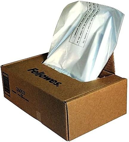 Fellowes 36053 Powershred Shredder Waste Bags for 90S 99Ci 99Ms AutoMax 200C and AutoMax 130C 100 Bags