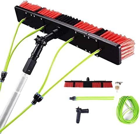 Glass Cleaning Brush Home Water Fed Telescopic Pole Kit Solar Panel Brush Rotating for Photovoltaic PanelWater Fed Telescopic Window Cleaning Pole 5 12m Reach with Hose Cleaner Brush for Ph