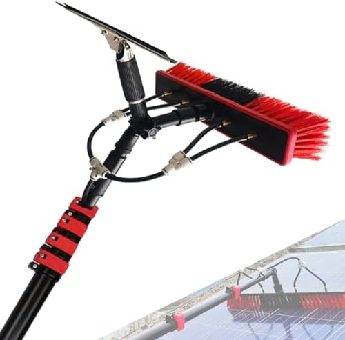 Water Fed Pole Kit Professional Solar Panel Window Cleaner with Squeegee &amp Telescopic Brush for Truck Caravan Window Glass Cleaning Kit Washer Spray Washing System39F39FT/12M
