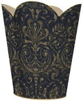 Navy Damask Wastepaper Basket