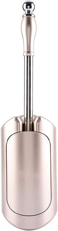Toilet Bowl Brush and Holder - Stainless Steel Handle Toilet Brush - Household Brush - Tool Set - for HomeHotelBathroom (Rose Gold)