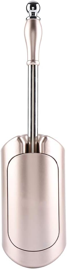 Toilet Bowl Brush and Holder - Stainless Steel Handle Toilet Brush - Household Brush - Tool Set - for HomeHotelBathroom (Rose Gold)