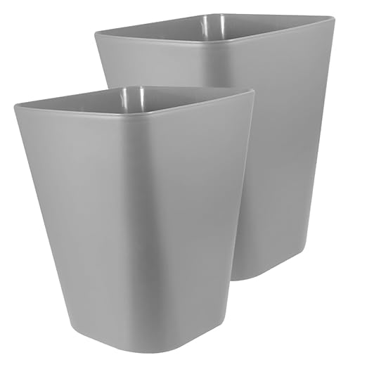 2pcs Square Wastebasket Outdoor Garbage Can Bin for Office Rv Bathroom Large Capacity Trash Can