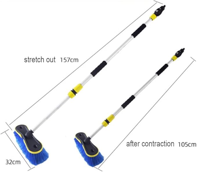 Water Fed Pole System Solar Panel Brush and Pole Window Cleaning Brush Equipment Solar Cleaning Brush Water Fed for Glass Cleaning Photovoltaic Cleaner Glass Cleaning Brush.